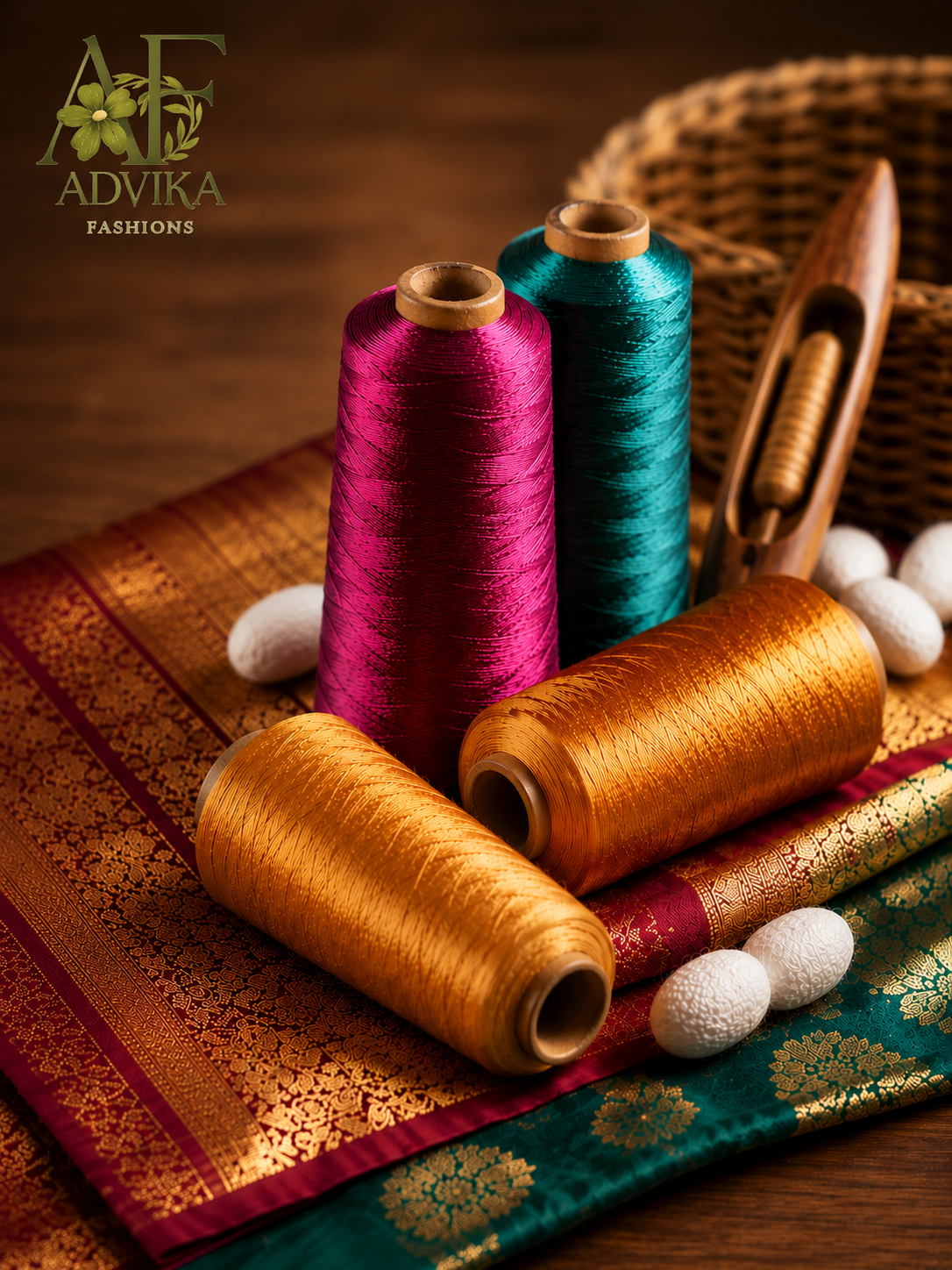Intricate Handloom Silk Threads detail